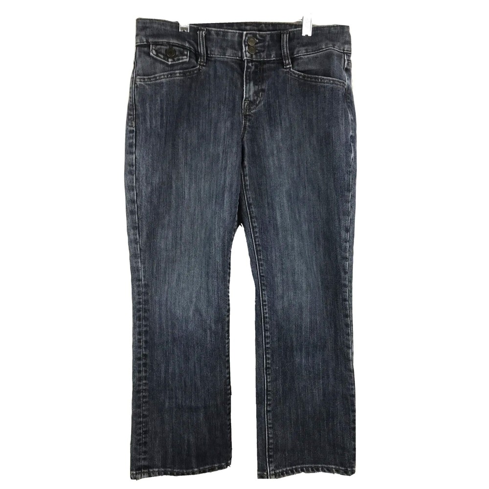 GAP 1969 Womens Size 6 Cropped Jean Capris Limited Edition Dark Wash Flap Pocket